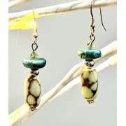 046 boucles d'oreilles turquoises, swarovski